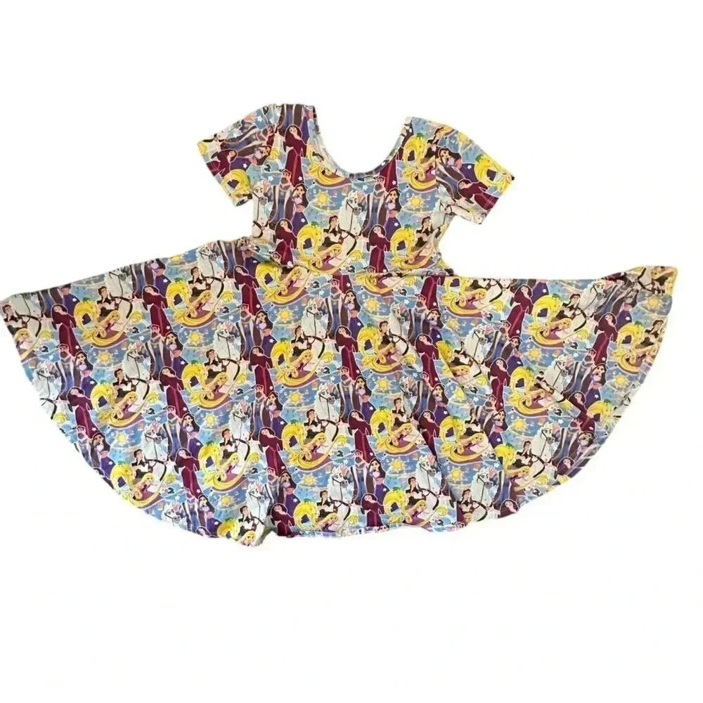 Wild Rich Kids Twirl Dress Girls Size 11/12 Tangled Disney Rupunzel print - Picture 6 of 11